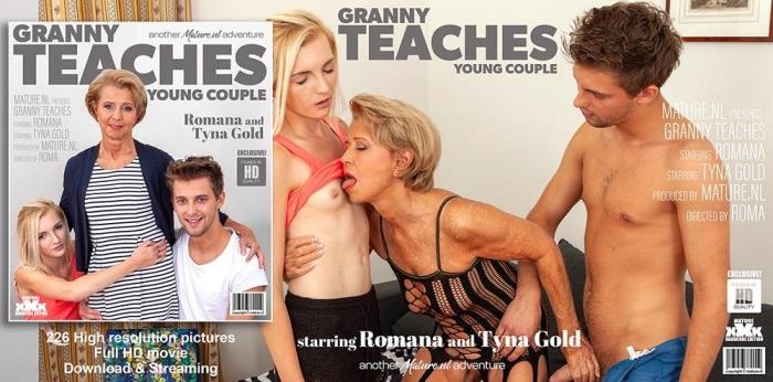 Romana (69), Tyna Gold (23) - Granny teaches a young couple the ways of steamy sex [2020 | 1884x1060] - Mature.nl, Mature